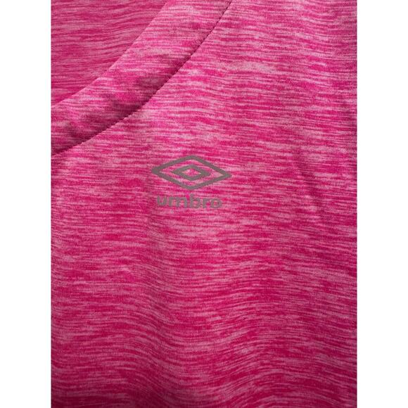 Umbro Women's Pink V-Neck Short Sleeve Performance Athletic Top Shirt Workout  L - Picture 3 of 8